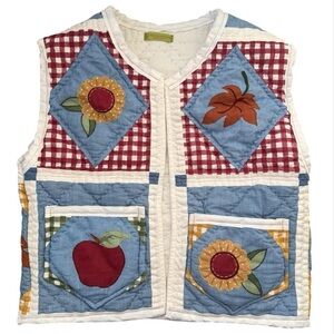 Colorful Quilted Patchwork Women's Vest